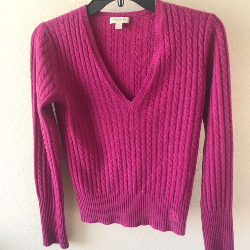 Burberry Cashmere V neck sweater